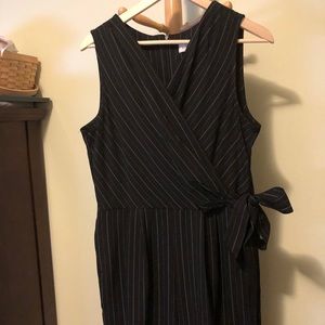 Emma & Michele Black Striped Jumpsuit